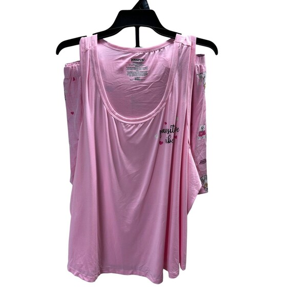 Joyspun Shorty Pajama Set Size 3X Puppy Dog Women's Pink Sail Pawsitive Vibes - Picture 1 of 5